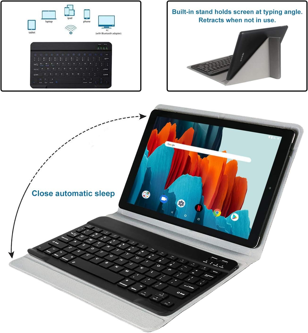 Планшет 10.1" Adlwlve T500 4/64Gb 4G 2-SIM Android 9 8000 mAh Черный, фото №2