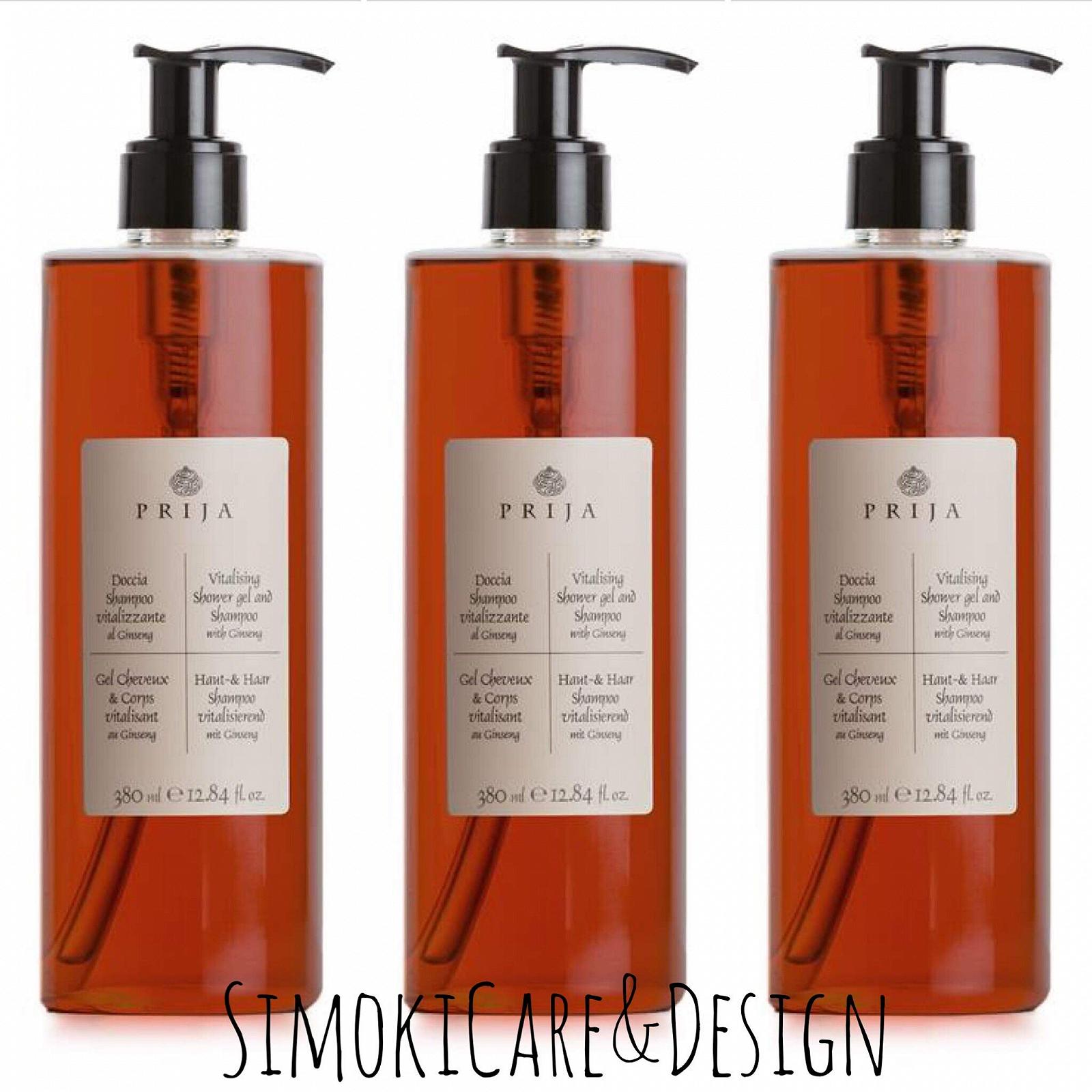 Шампунь Prija с женьшенем 3 x 380 мл Гель для душа для Волос и Тела 3 x Дозатор, фото №1