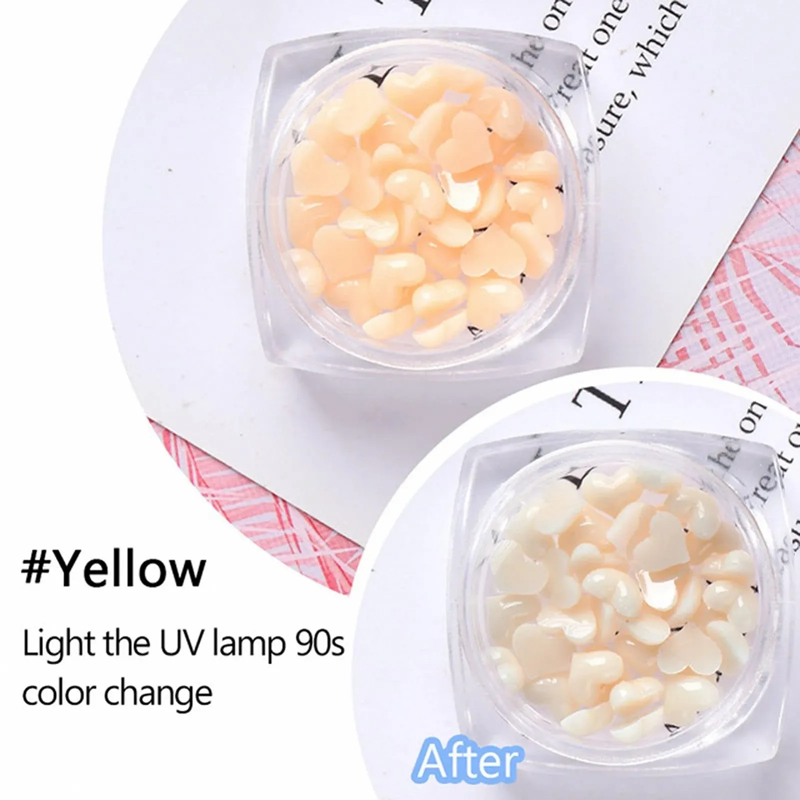 Наклейки для нігтів Прикраса для нігтів Серце 3D Ефект Міні Прикраса для нігтів Серце Фіолетовий, 40 шт/бокс, фото №7