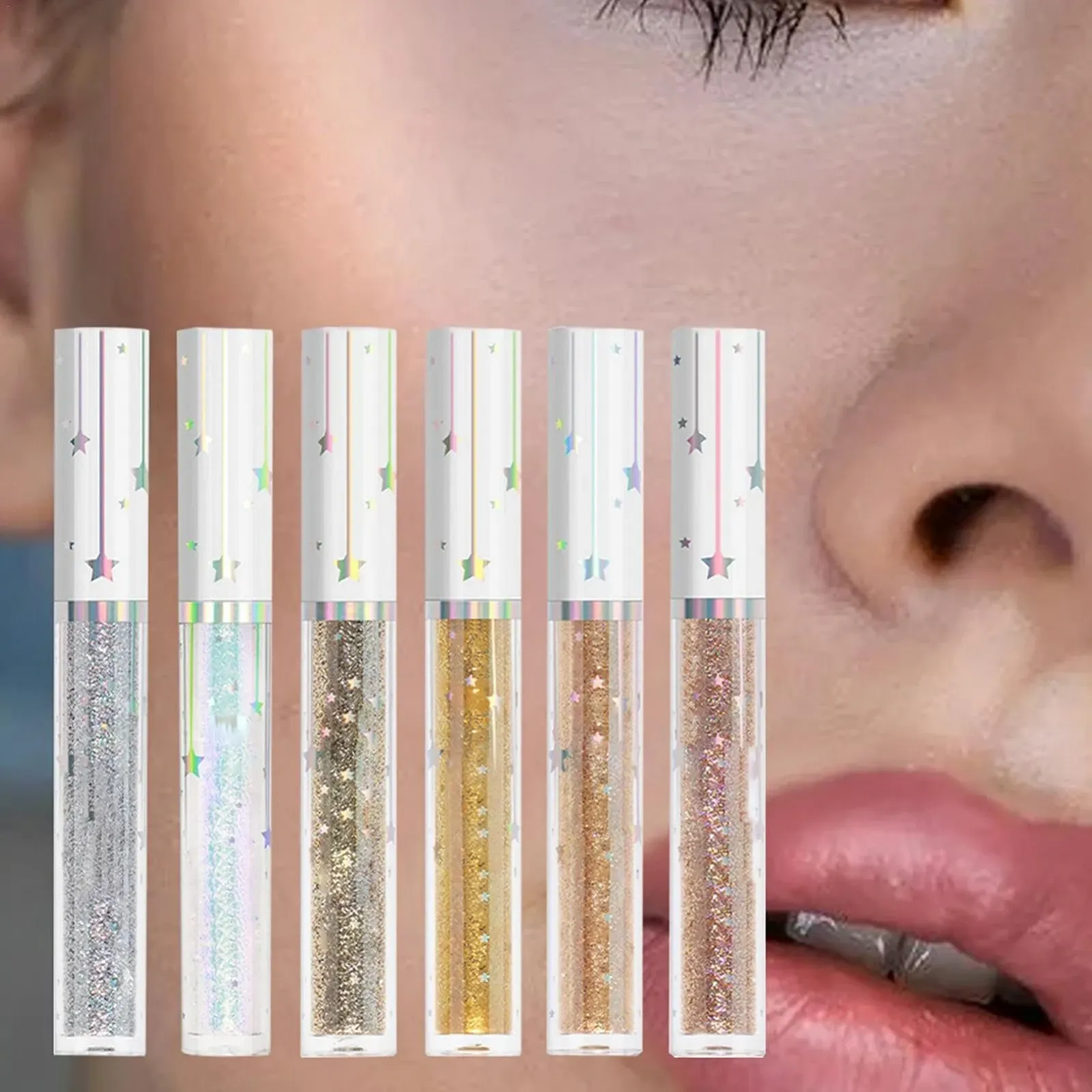 Жидкая Подводка с блестками Geteawily, фото №3