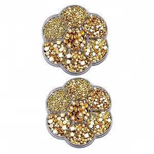 Набор шармов COHEALI 4930 шт. Набор для изготовления ювелирных изделий Упаковка в коробке Пластиковые полукруглые бусины Золотой цвет для начинающих - Фото 1