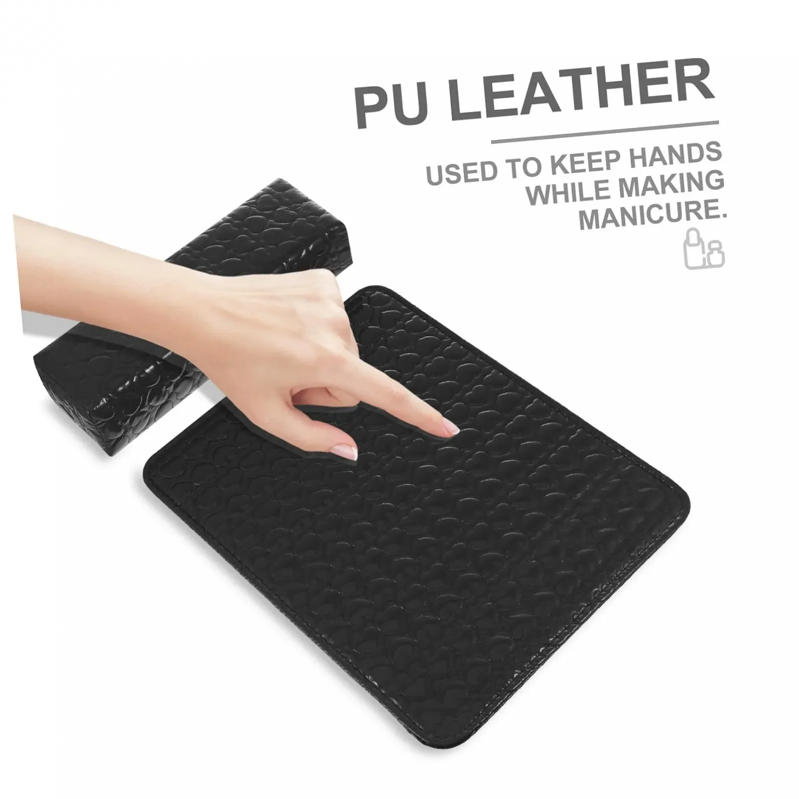 Подставка под руку для маникюра Ipetboom 2 шт. Кожаная подкладка, фото №7