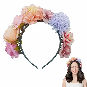 Обруч Квітковий Різнокольорові Квіти - Фото 1