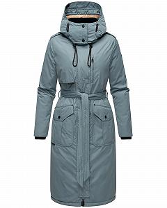 Женская зимняя куртка Navahoo B953, длинная, теплая, искусственный мех, с поясом и капюшоном synthetic.ua - Фото 1