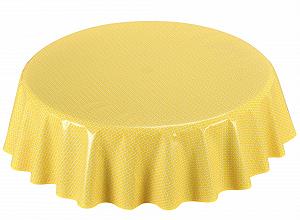 Скатертина Home Direct 140 см кругла клейончаста жовта synthetic.ua - Фото 1