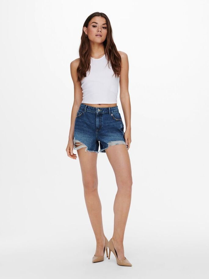 Шорты ONLY ONLSKY LIFE REG STUD DNM SHORTS PIM 15226997 Medium Blue Denim S, фото №2