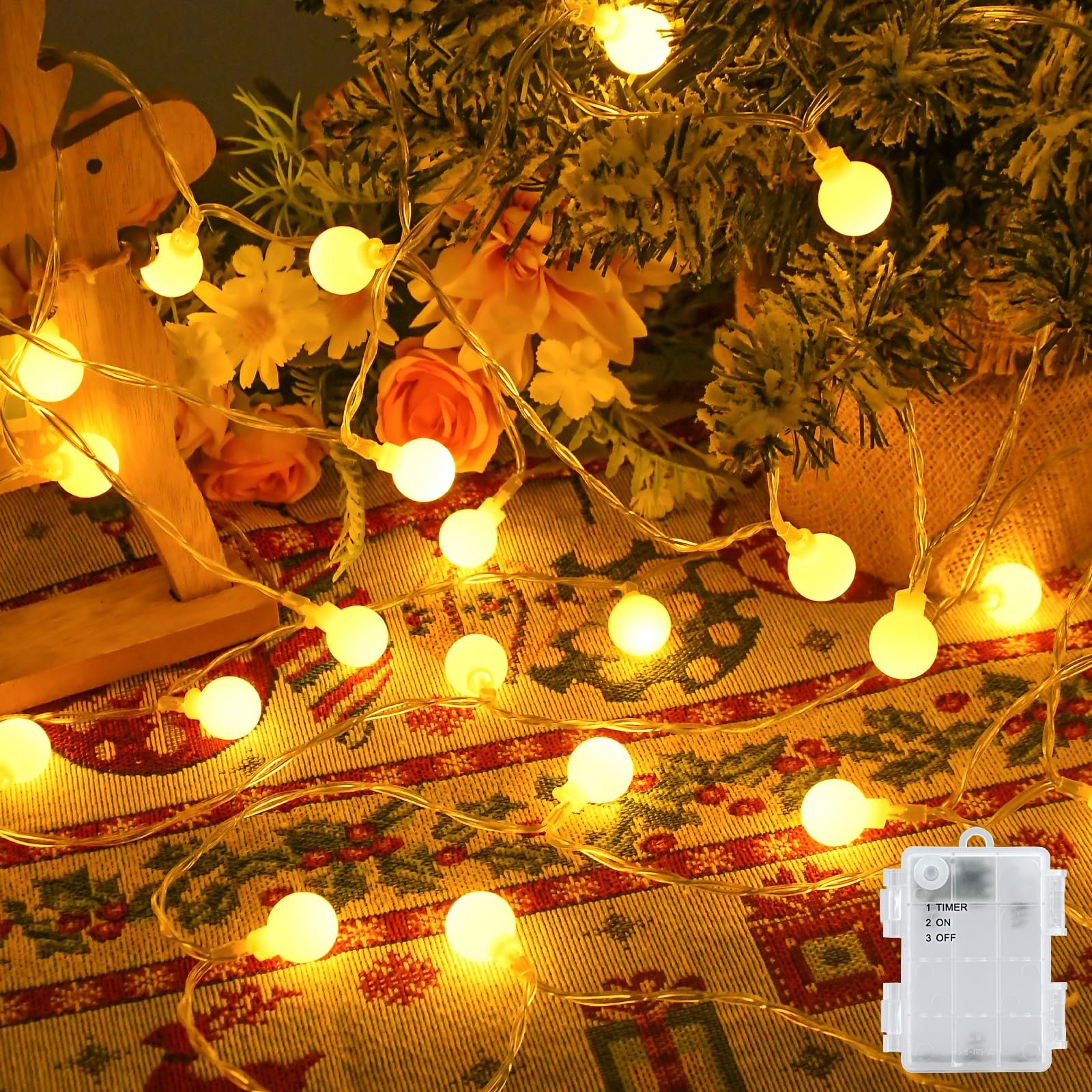Гирлянда Gcstnn Fairy Lights 6 м 40 LED Теплый Белый, фото №1