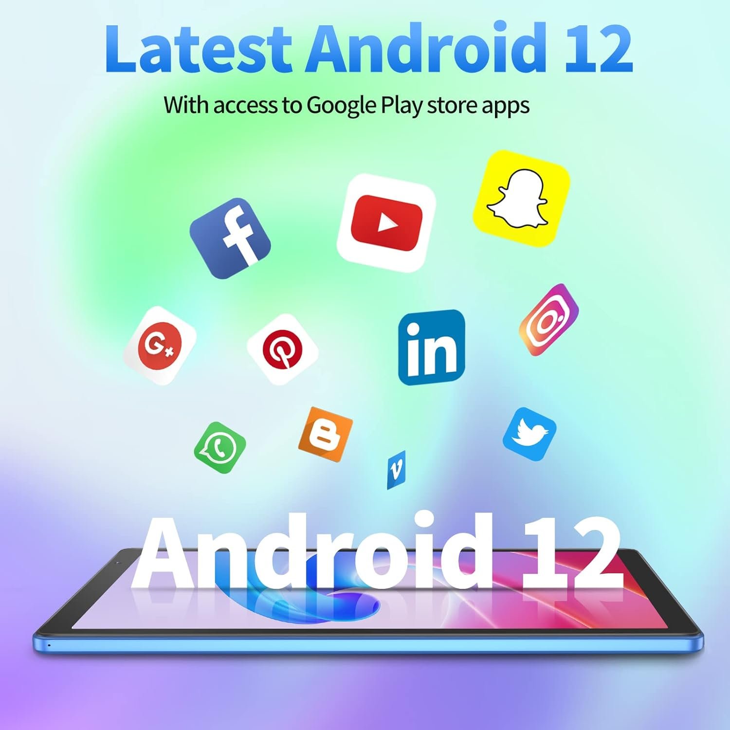 Планшет 10" PRITOM M10 (2+2)/32Gb Android 12 6000 mAh Синій, фото №5