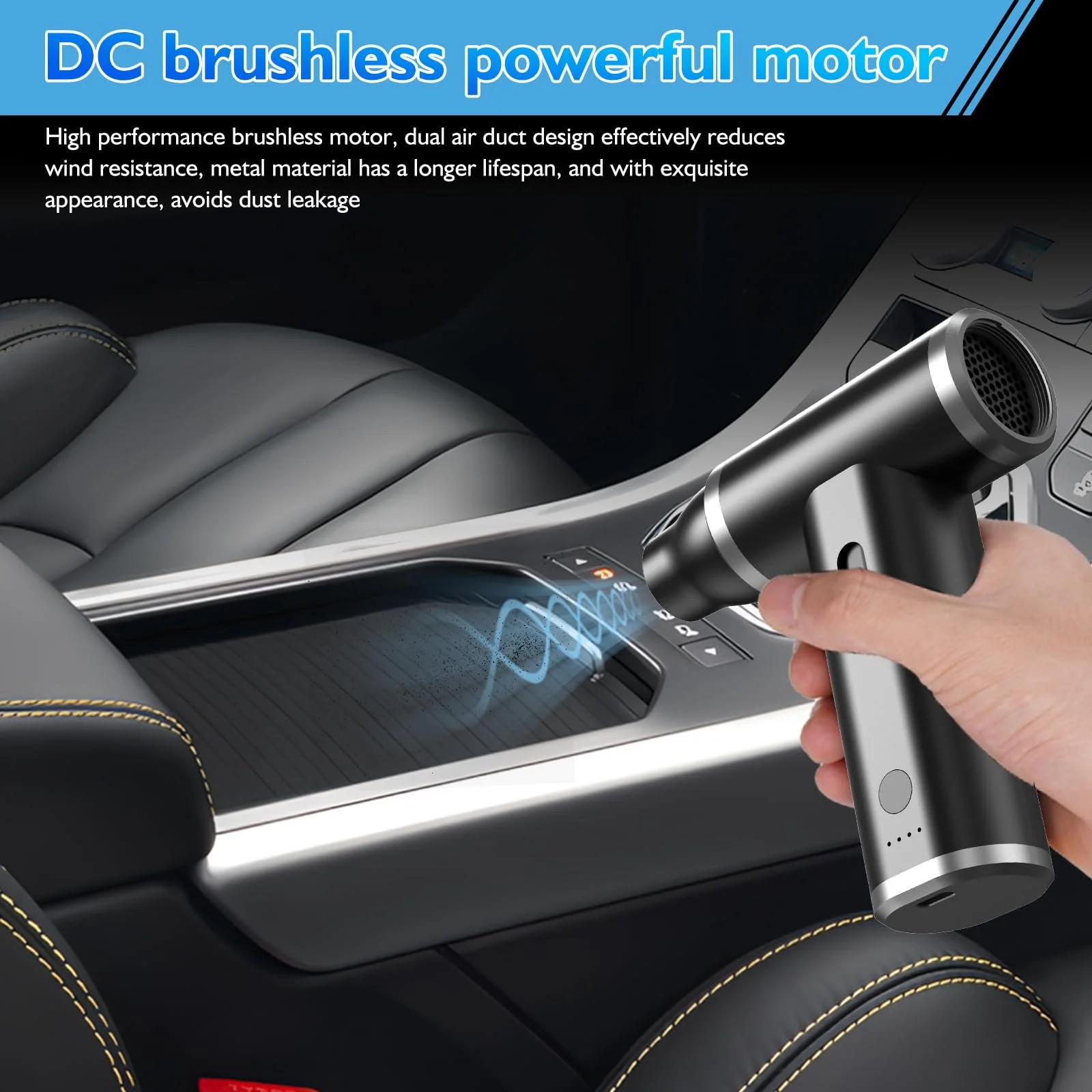 Электрическая воздуходувка Mapille 110,000 RPM с насадками, фото №6 Электрическая воздуходувка Mapille 110,000 RPM с насадками, фото №6