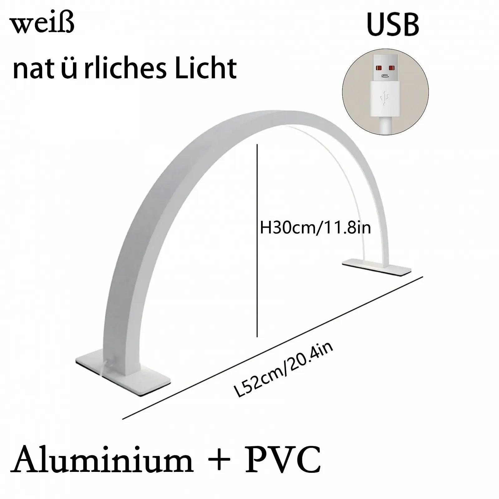 Настільна лампа Crescent Moon для манікюру та нарощування вій 18W 4500K 52x30 см, фото №3