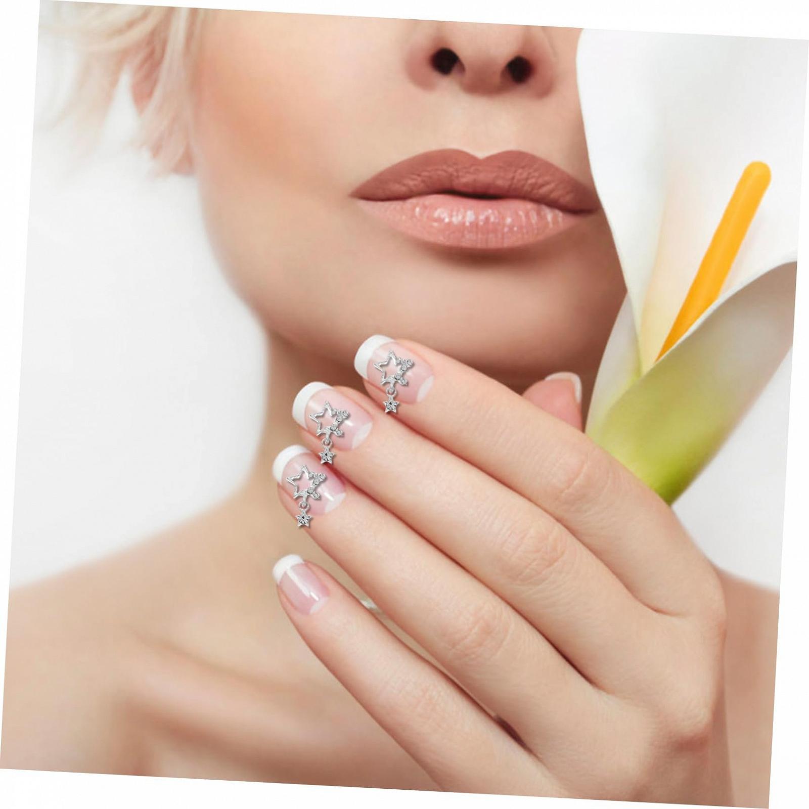 Подвеска для ногтей FOMIYES Набор 10 шт., серебристый сплав, фото №7