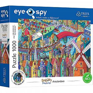 Пазл Trefl Prime UFT Eye-Spy Sneaky Peakers Amsterdam, Netherlands 1000 элементов Толстый картон Organic EKO - Фото 1