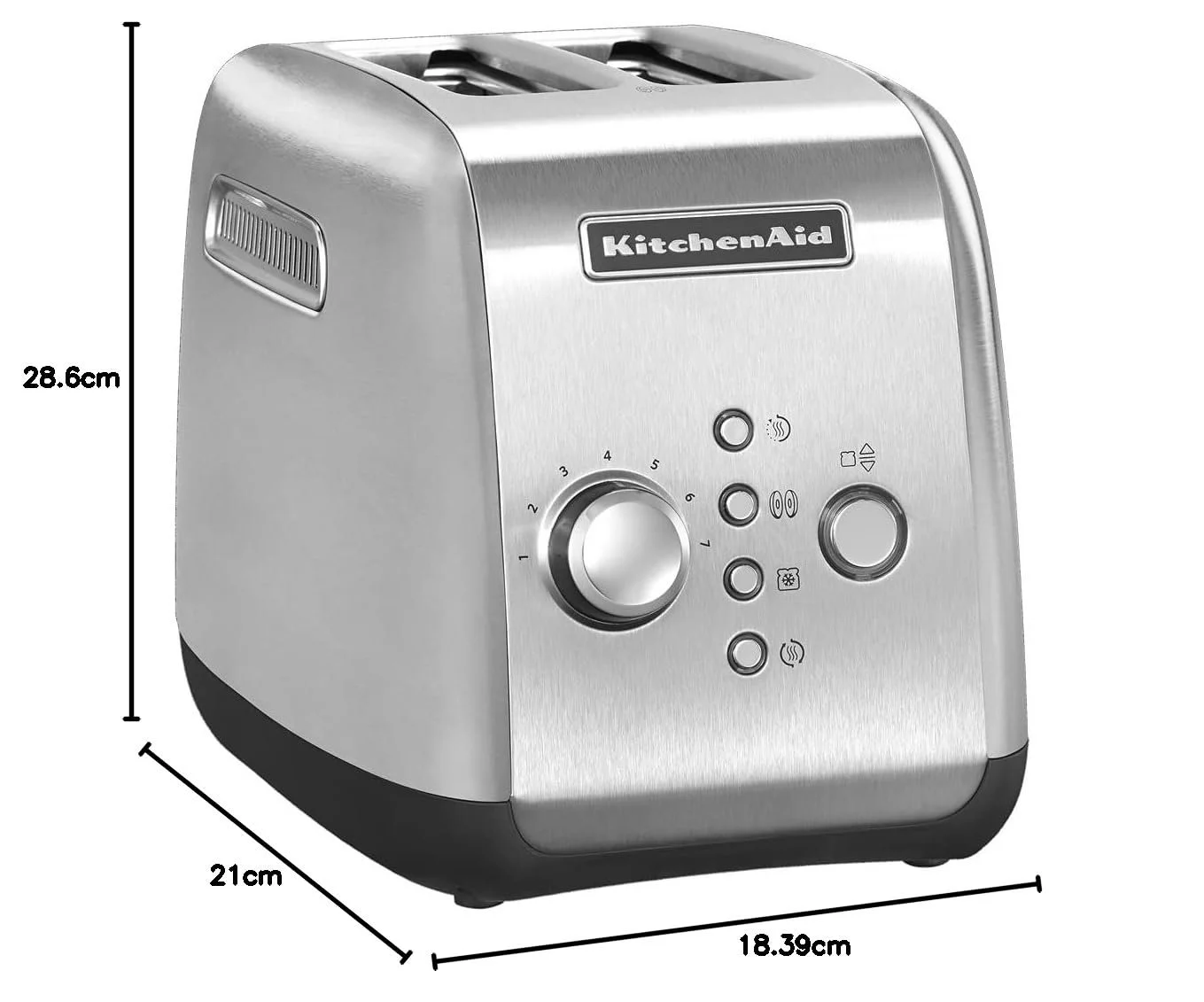 Тостер KitchenAid 5KMT221ESX на 2 диски Нержавіюча сталь, фото №2 Тостер KitchenAid 5KMT221ESX на 2 диски Нержавіюча сталь, фото №2