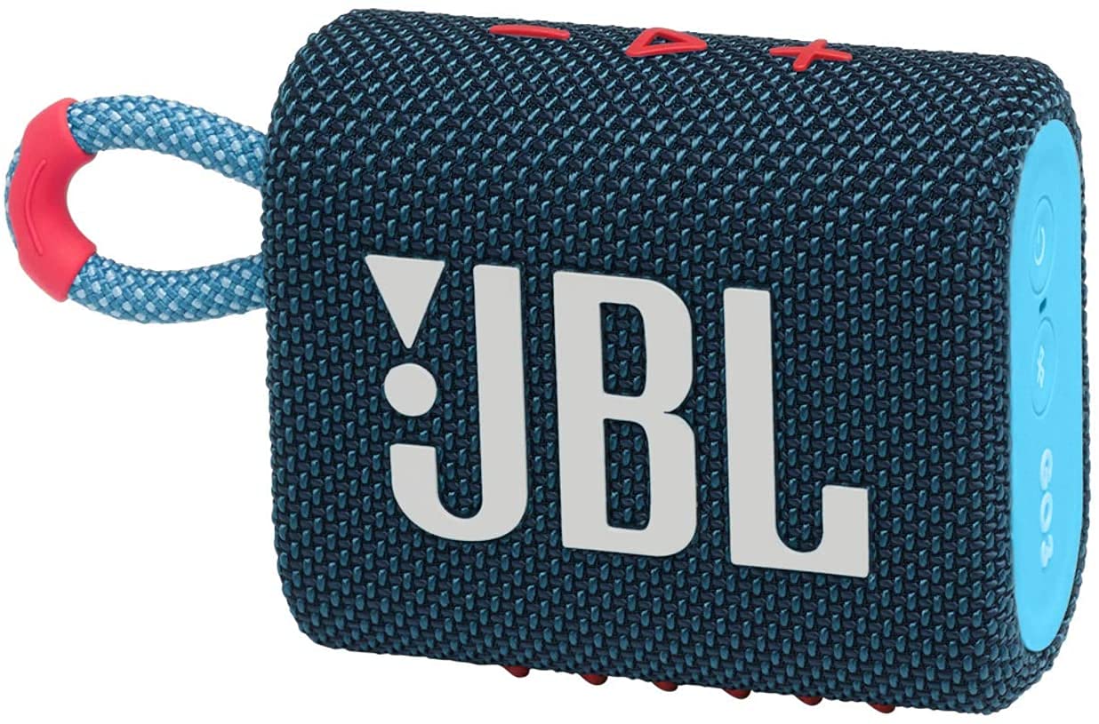 Портативна Водонепроникна Бездротова Пилозахищена Bluetooth-колонка JBL Go 3 (Синьо-Рожева), фото №4