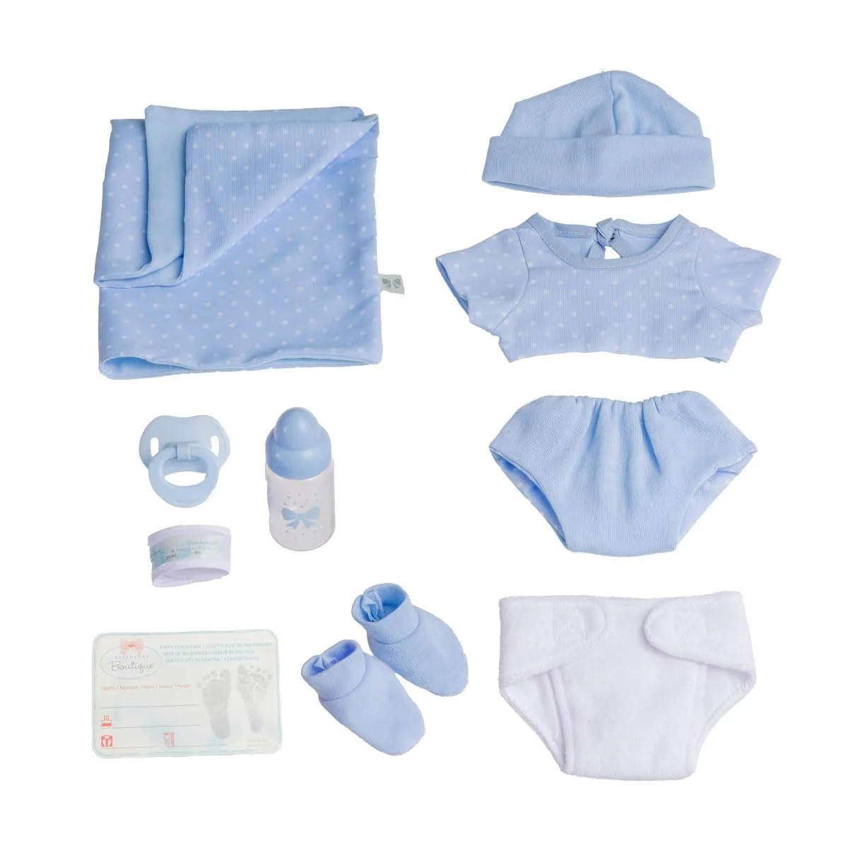 Кукла JC Toys Мальчик Резиновое тело Голубая одежда в горошек 36 см, фото №5 Кукла JC Toys Мальчик Резиновое тело Голубая одежда в горошек 36 см, фото №5