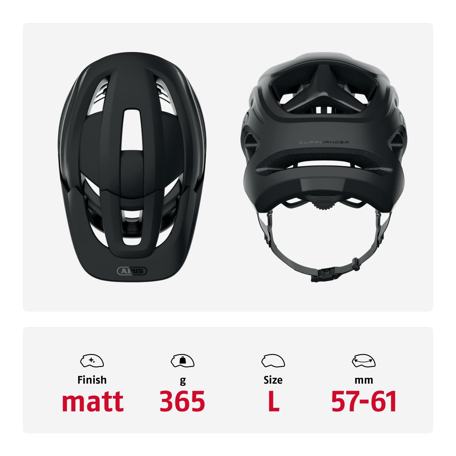 Шлем ABUS Cliffhanger MTB, велосипедный шлем для требовательных трасс, с большими вентиляционными отверстиями и системой ремней TriVider, для мужчин и женщин, фото №3
