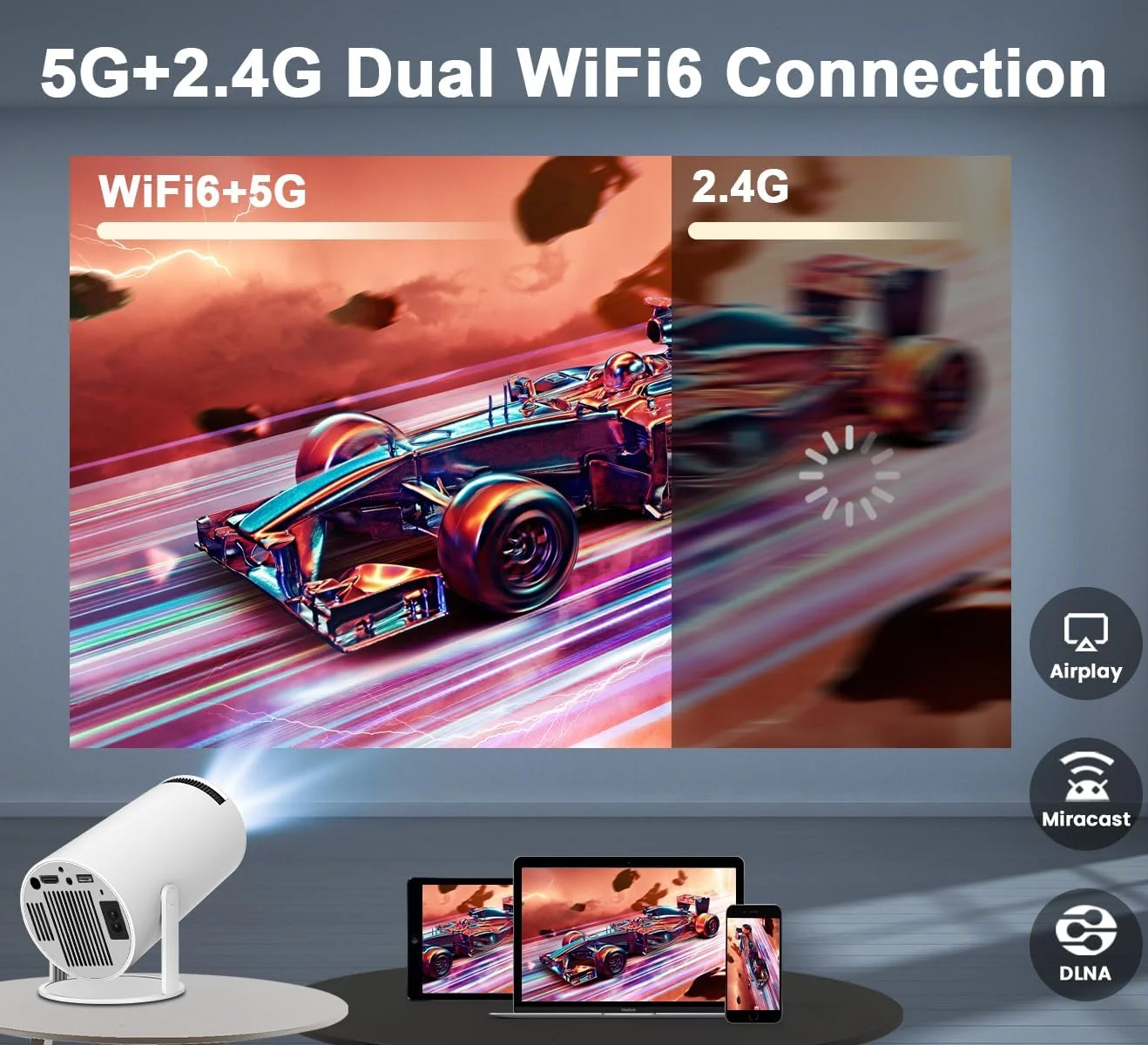 Проектор Magcubic Hy300 Pro HD Wi-Fi Bluetooth Android 11, фото №4