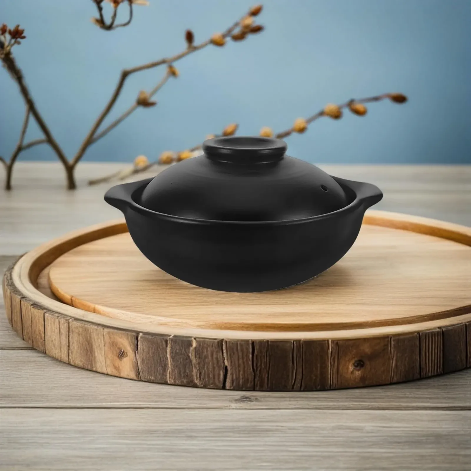 Горшок глиняный LABRIMP с крышкой термостойкий, фото №6