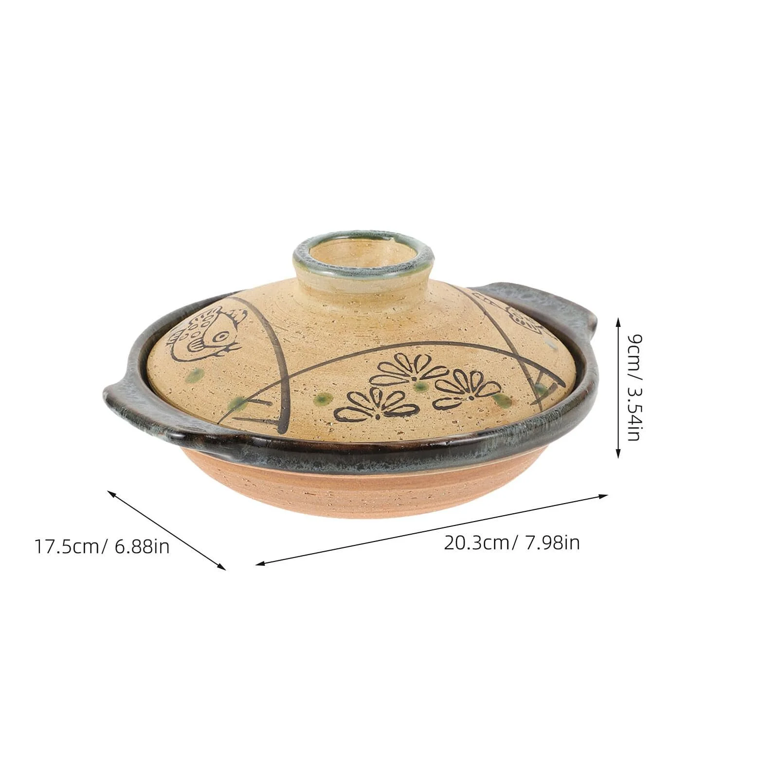 Керамічна каструля BESPORTBLE термостійка для плити, фото №9