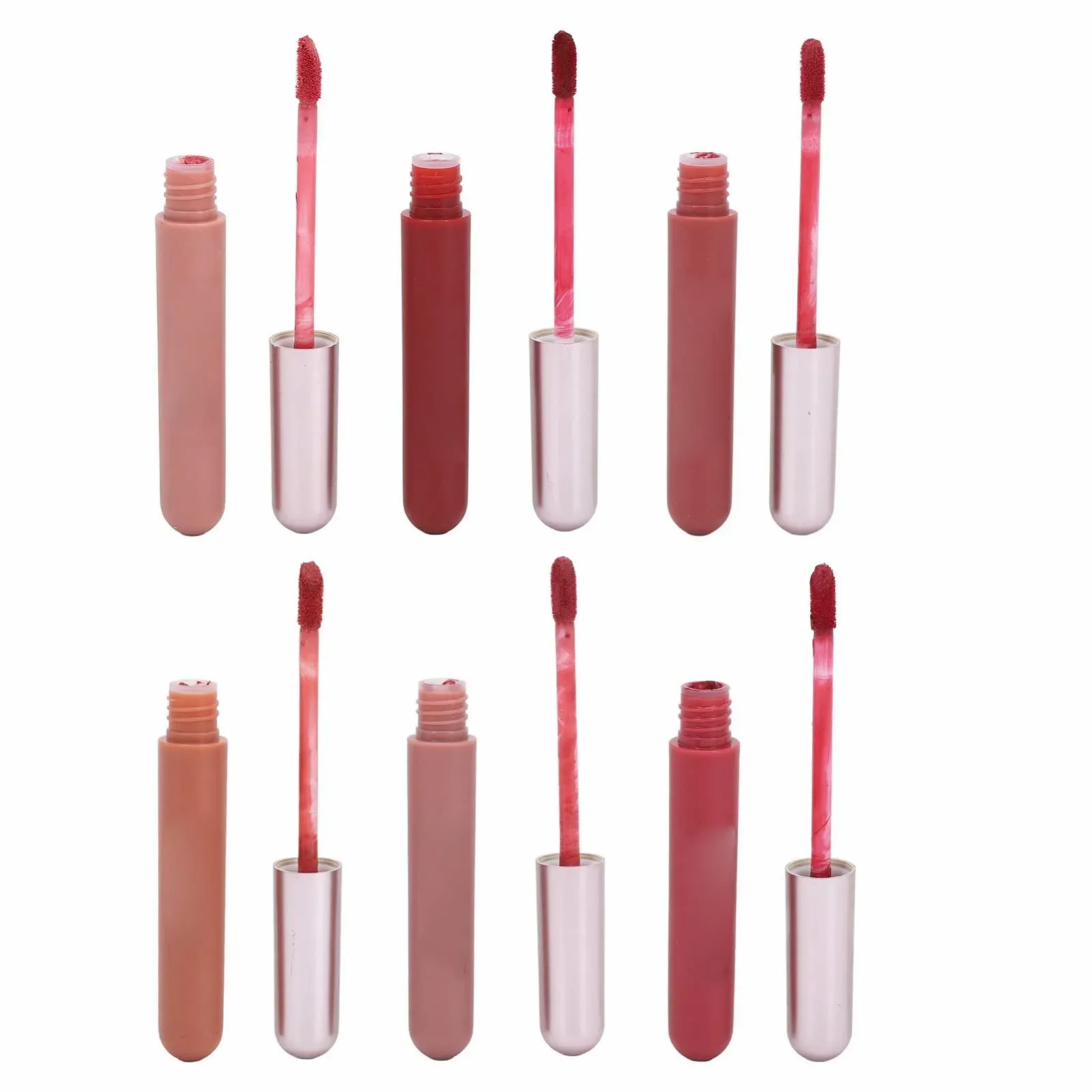 Матовий блиск для губ Набір 6 кольорів, фото №4