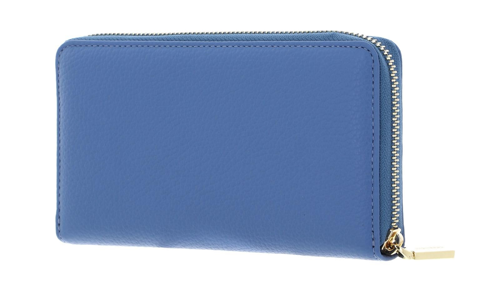 Кошелек Coccinelle Metallic Soft Кожа Grained Azul, лазурный, стандартный размер, фото №4
