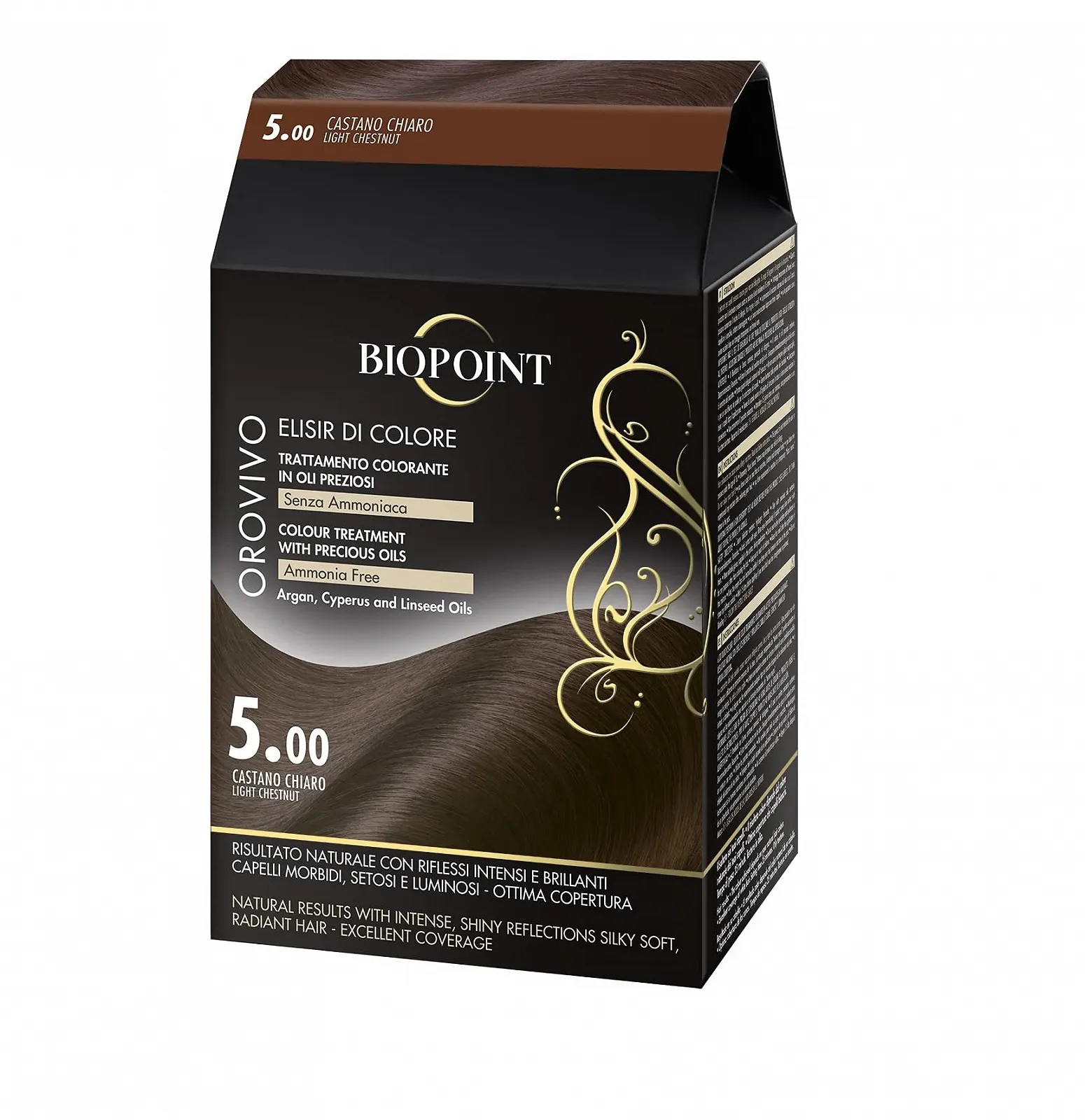 Фарба для волосся BIOPOINT OROVivo 5.00 Світлий Каштан, фото №1