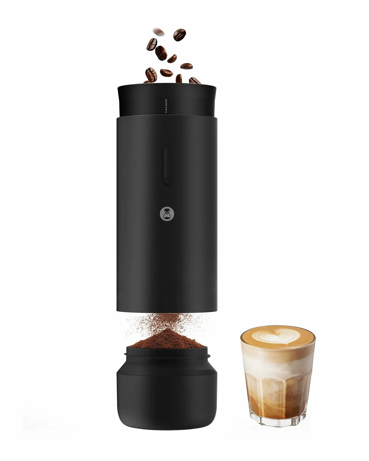 Электрическая кофемолка TIMEMORE Whirly 01S, портативная конусная, 30 уровней помола, эспрессо/фильтр-кофе/френч-пресс/Мока, металлический корпус, автоматическая остановка и защита от засорения для путешествий и дома, фото №1