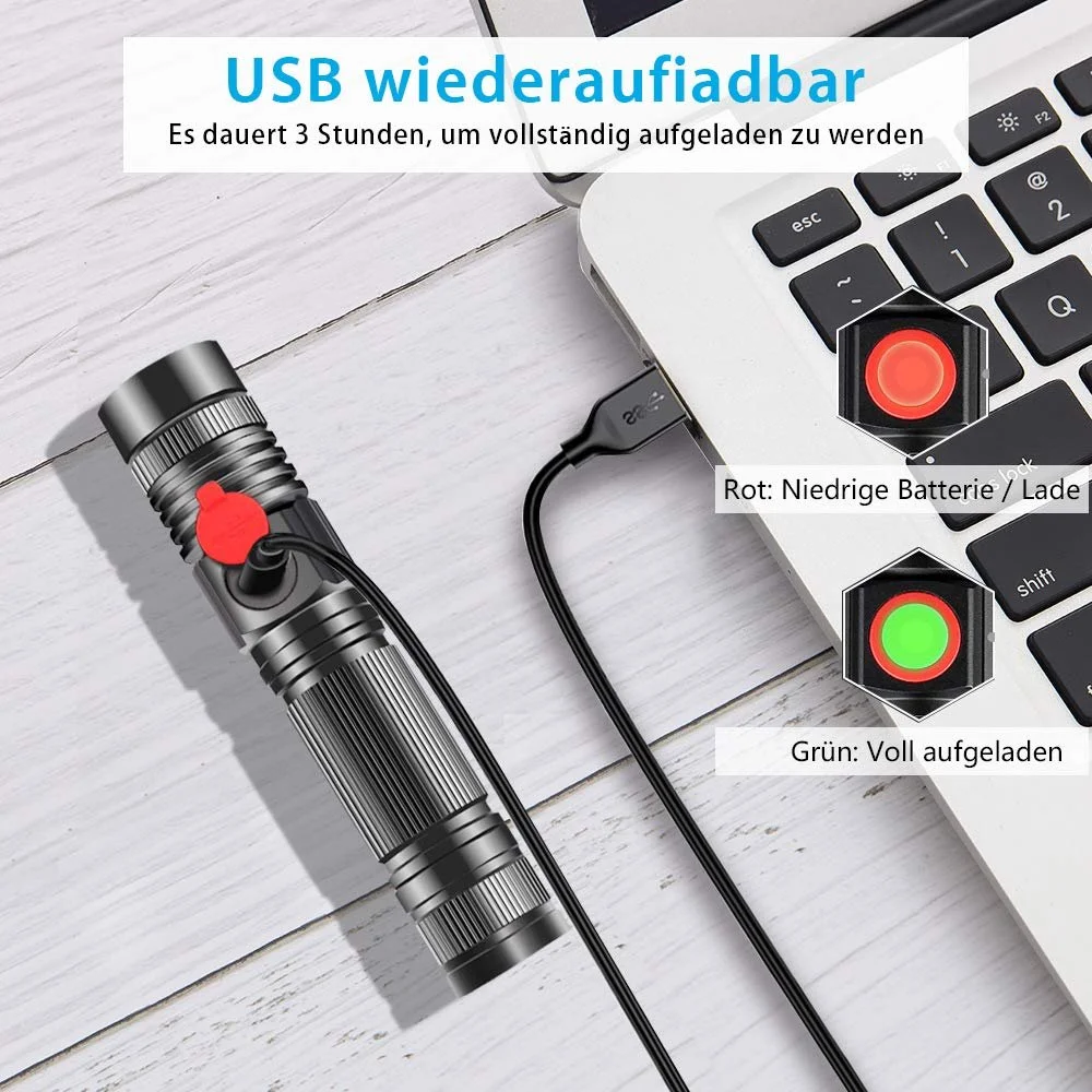 Ліхтар Karrong LED, магнітний, USB, перезаряджуваний (в комплекті акумулятор 18650), COB робочий ліхтар з 4 режимами, водонепроникний, зум, надзвичайно яскравий для кемпінгу та надзвичайних ситуацій (2 шт. в упаковці), фото №4 Ліхтар Karrong LED, магнітний, USB, перезаряджуваний (в комплекті акумулятор 18650), COB робочий ліхтар з 4 режимами, водонепроникний, зум, надзвичайно яскравий для кемпінгу та надзвичайних ситуацій (2 шт. в упаковці), фото №4