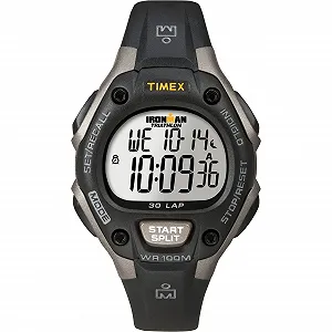 Унисекс часы Timex Ironman Classic 30 среднего размера T5E961, черно-серый ремешок из полимера - Фото 1
