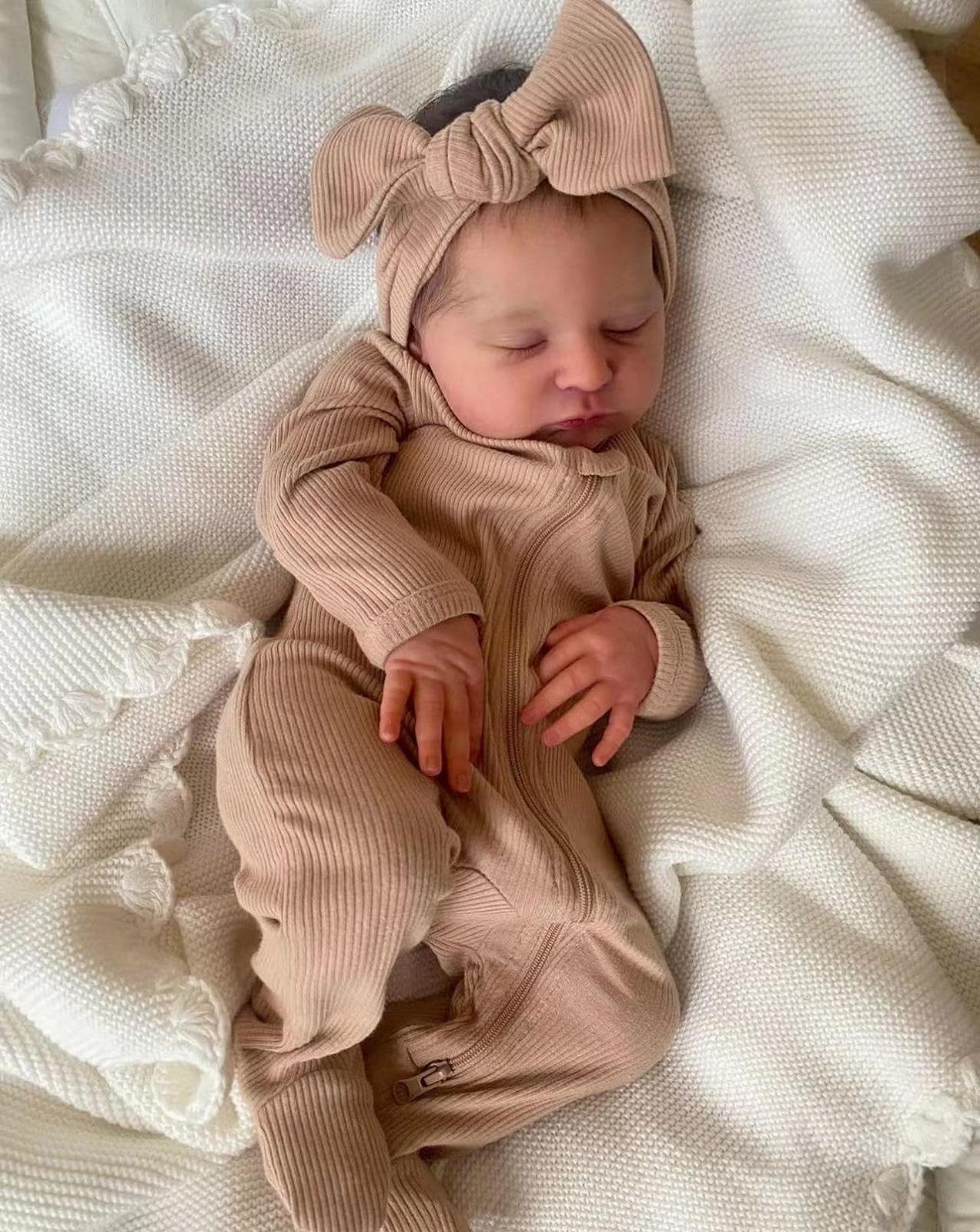 Кукла Zero pam Reborn Baby Girl 50 см Реалистичная кукла младенец Мягкое тело Волосы, фото №1