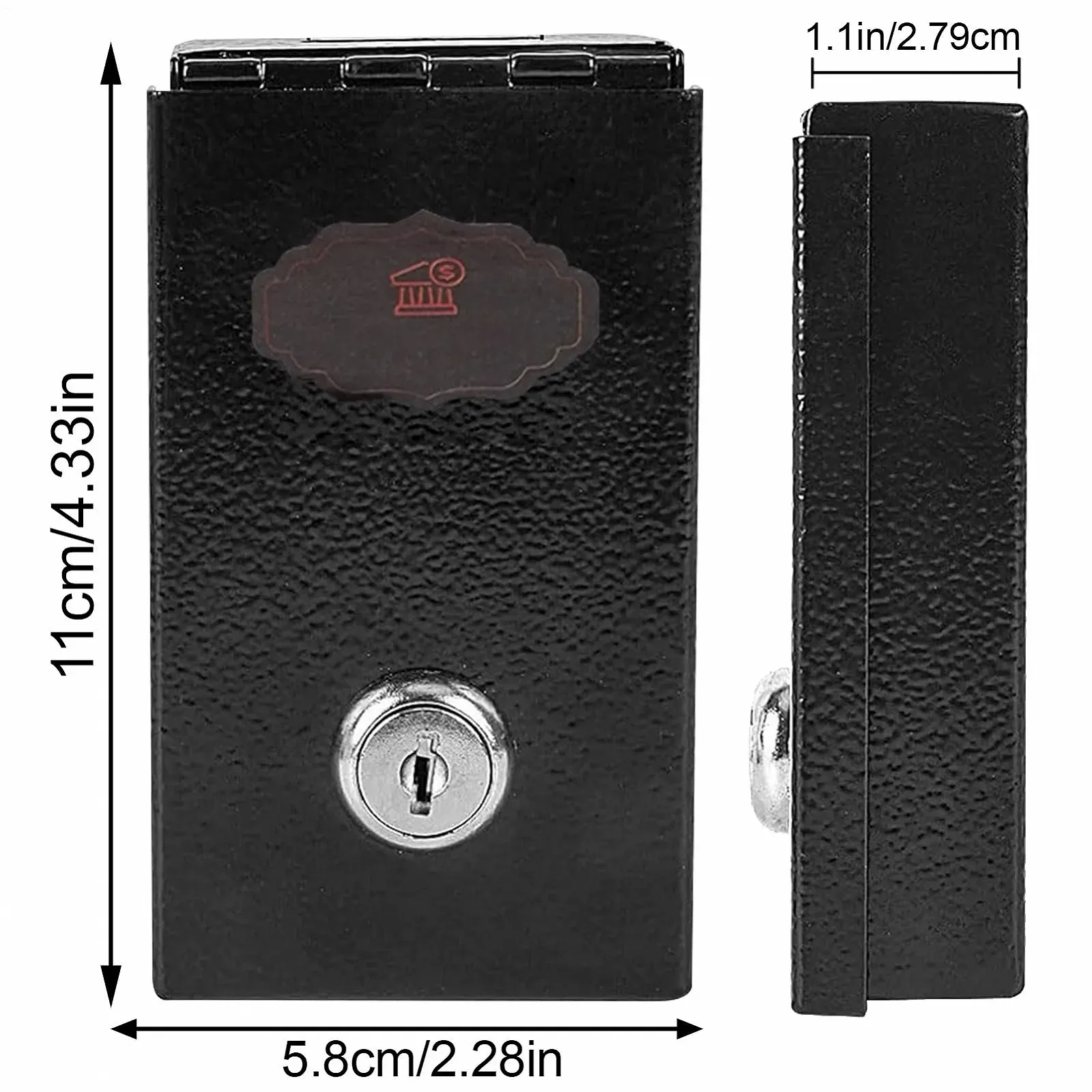 Скарбничка-сейф Компактна Сталева Із замком, фото №6