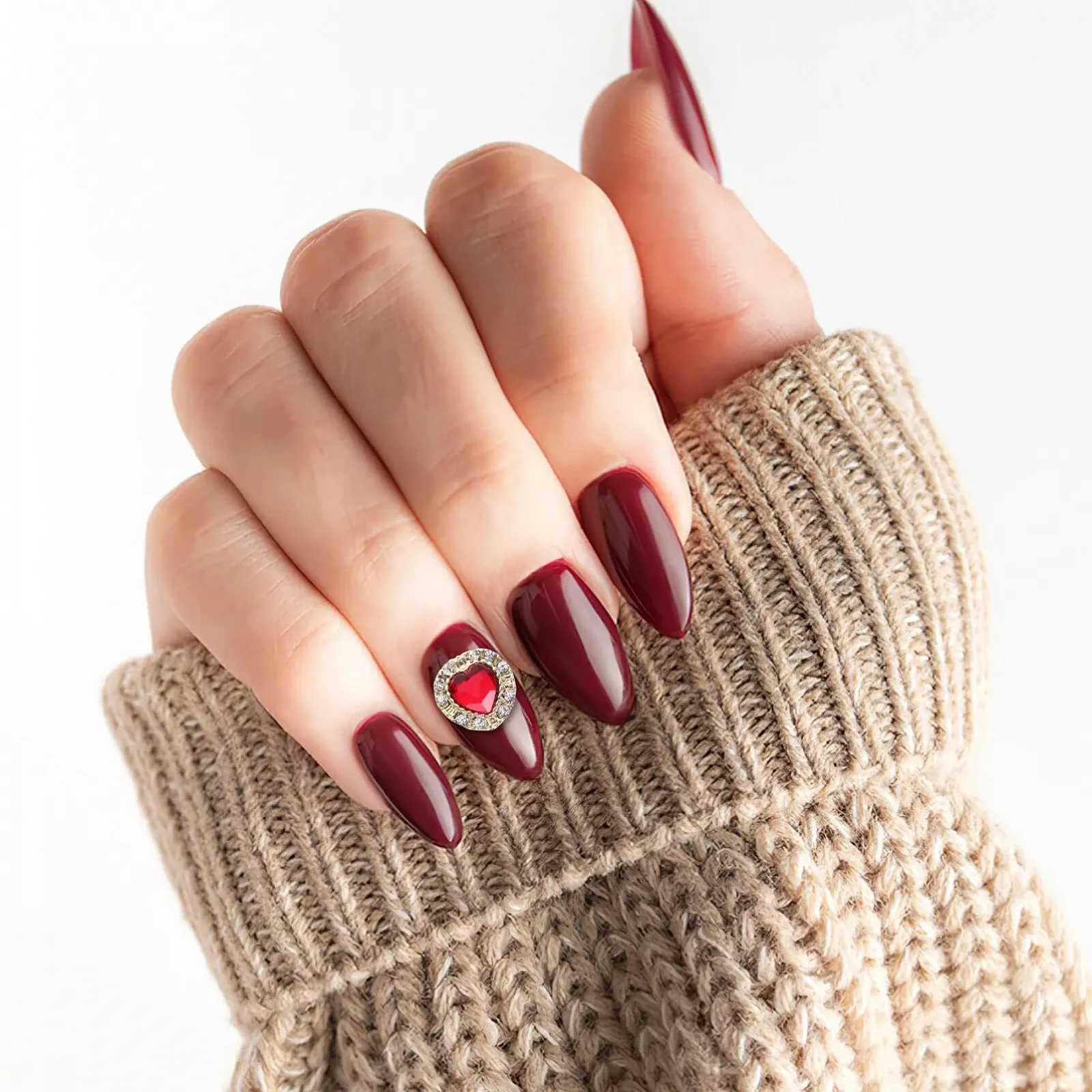 Украшения для ногтей FOMIYES 10 шт, сердечки, камни для ногтей, фото №9