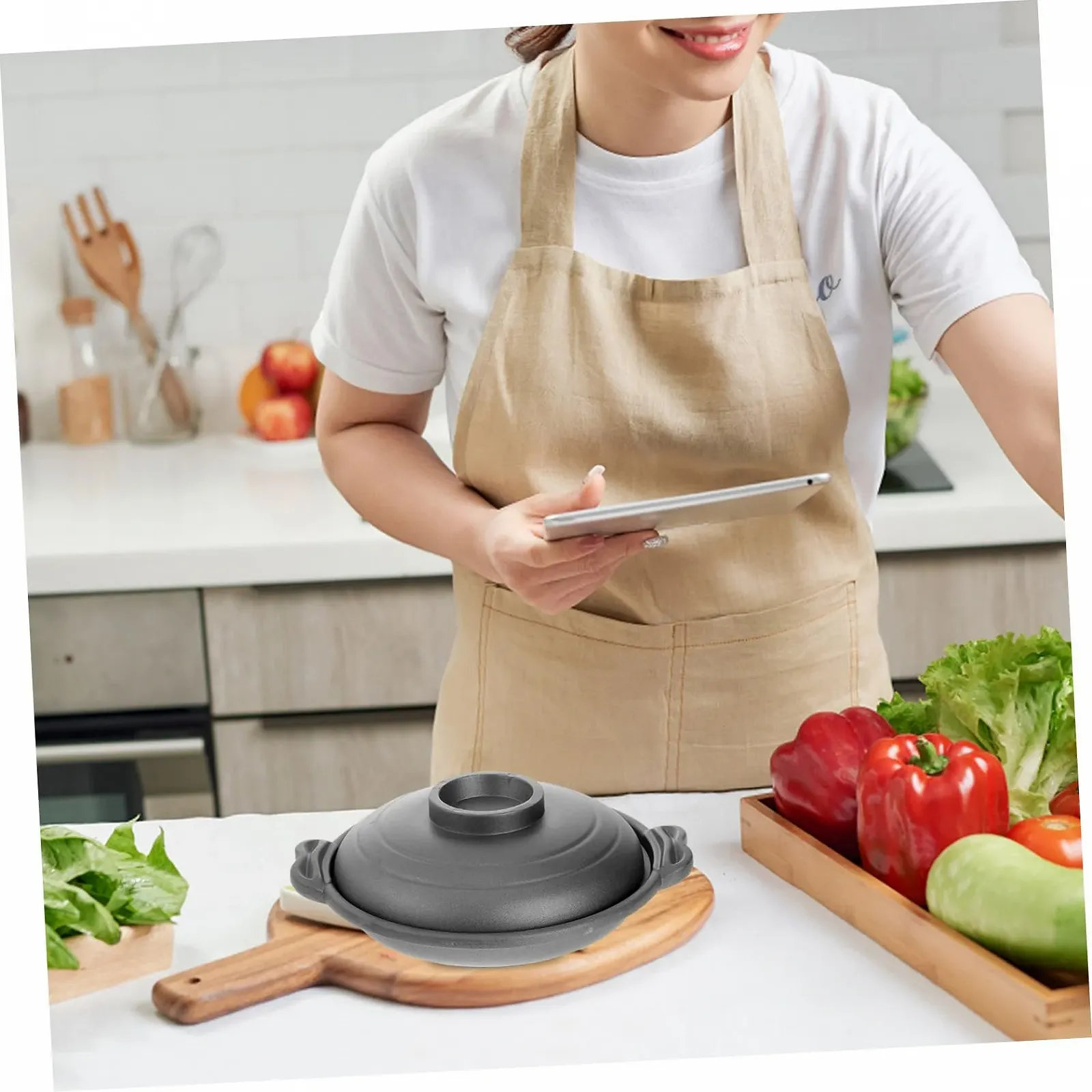 Кастрюля керамическая антипригарная для супов и тушения, фото №3