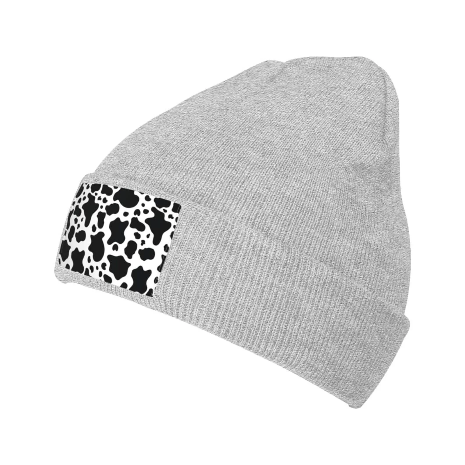 Шапка JBYJBX з принтом чорно-білої корови Осінньо-зимова, фото №1