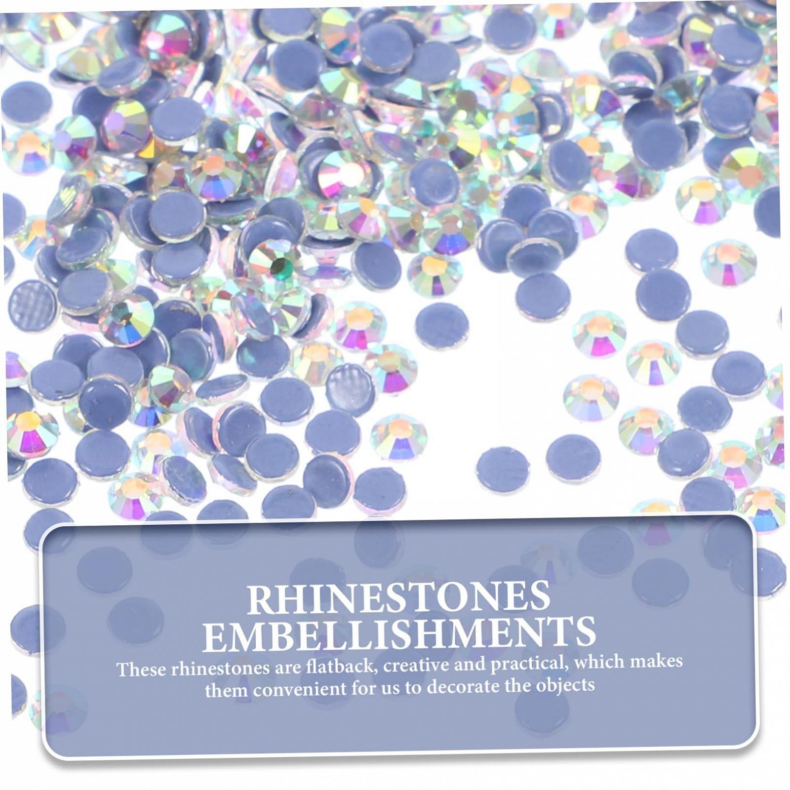 Набор страз FRCOLOR для рукоделия, клеевых, для ваз, набор для ванны, стеклянные, плоские, кристальные, 2880 штук, фото №3
