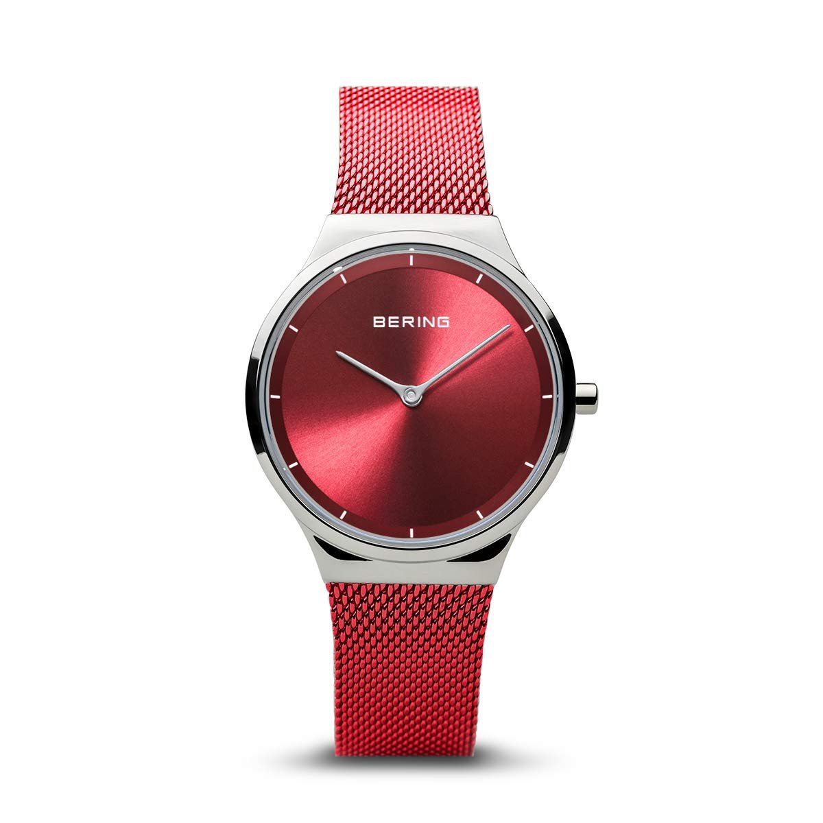 Жіночий кварцовий годинник BERING 31 mm, корпус з нержавіючої сталі, циферблат, міланський браслет, сапфірове скло, 3 ATM, 12131, фото №1