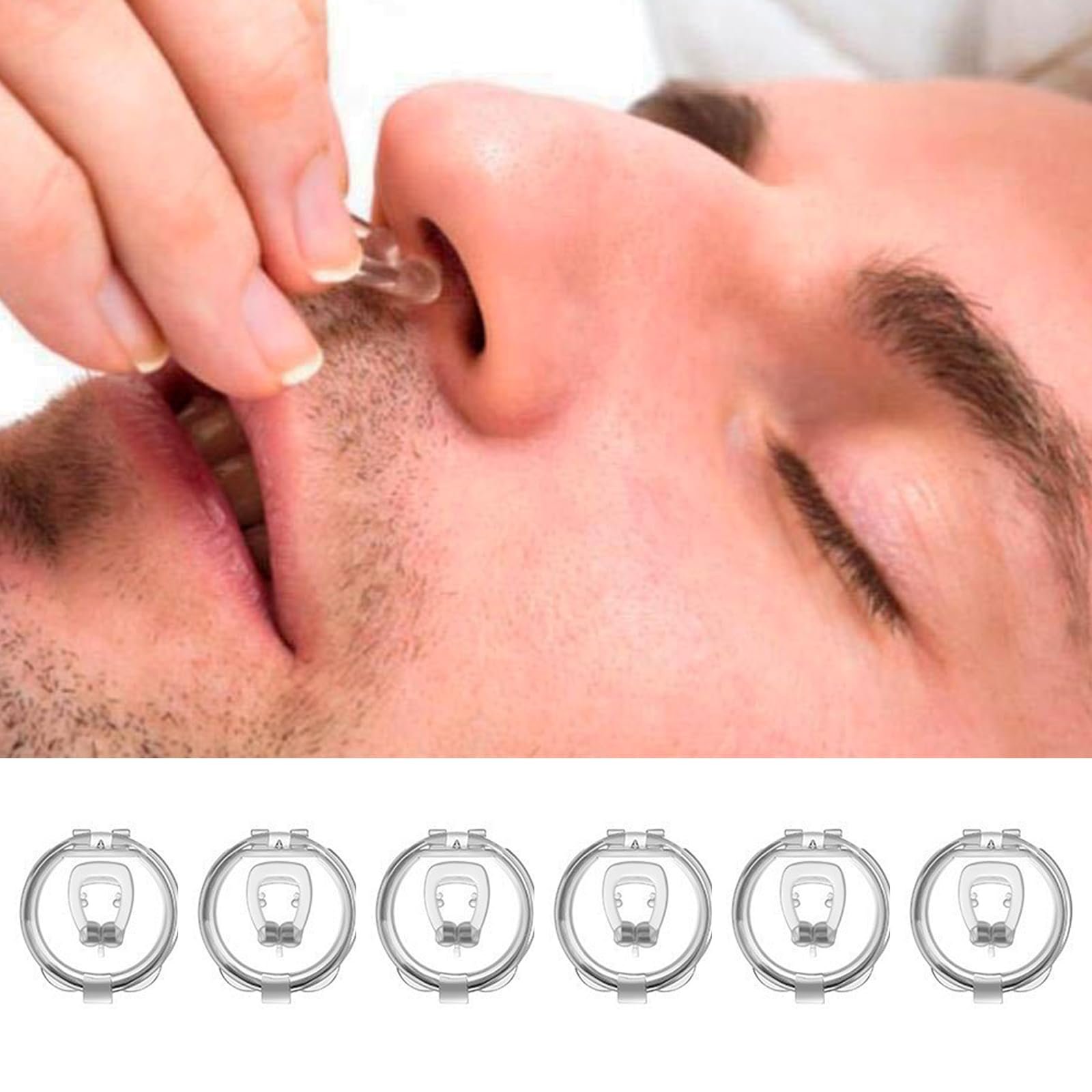 Набір із 6 стопорів від хропіння, роздільник для носа, фото №5 Набір із 6 стопорів від хропіння, роздільник для носа, фото №5