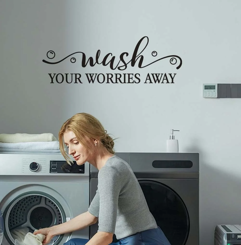 Наклейка на стіну SUPERDANT Wash Your Worries Away 57 x 20 см чорна, фото №4