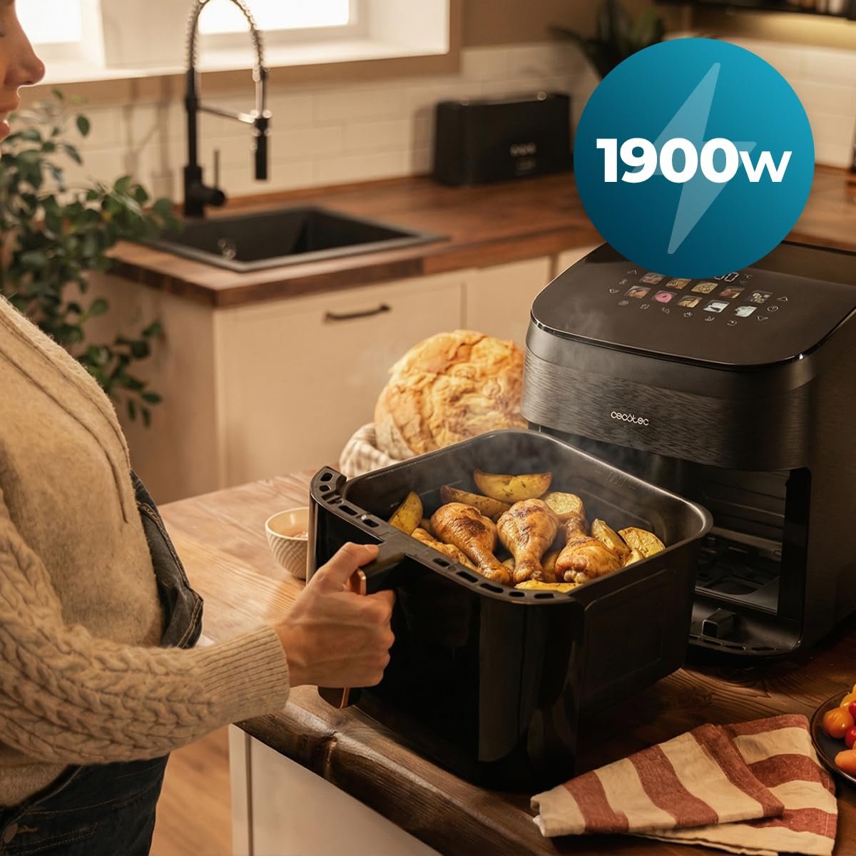 Мультипечь Cecotec Cecofry & Grill Smokin' 4500 4.5 L 1900 W, фото №9 Мультипечь Cecotec Cecofry & Grill Smokin' 4500 4.5 L 1900 W, фото №9