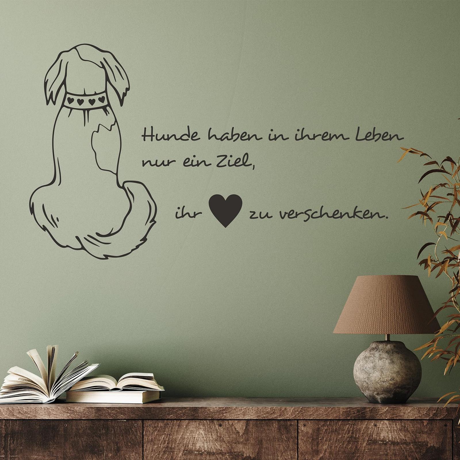 Настільна наклейка GRAZDesign Собака з написами 69 x 40 см Темно-сіра (073), фото №3
