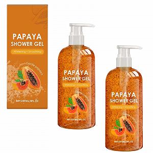 Гель для душу Papaya очищуючий розгладжуючий з ефектом пілінгу 2 шт. - Фото 1