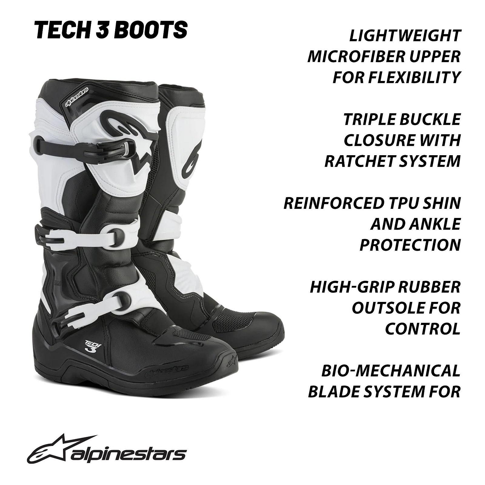 Мотоботи Alpinestars Tech 3 Blue/White/Red, фото №3