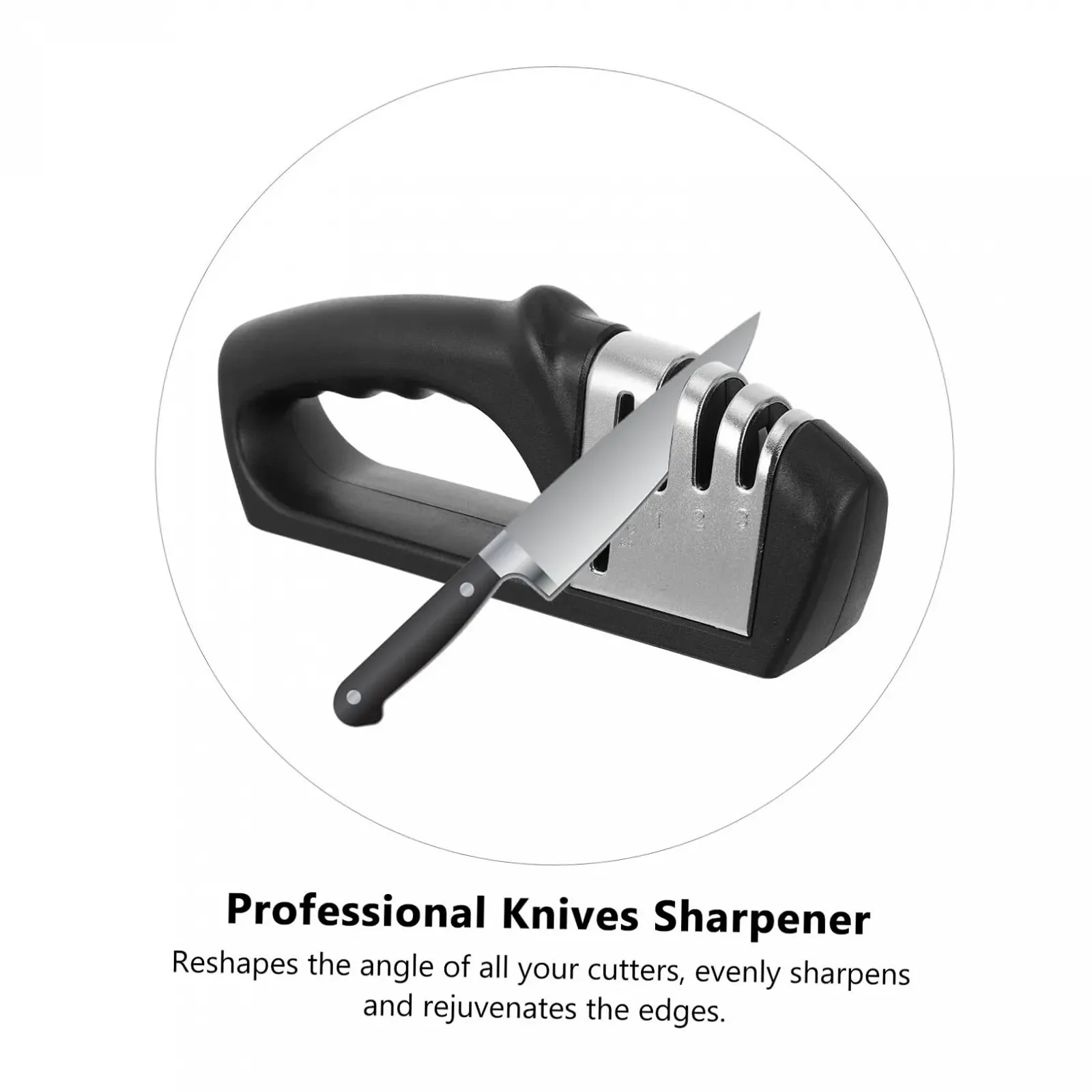 Точилка для ножів Zerodeko ручна з нековзною основою, фото №5