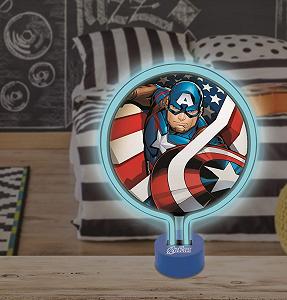 Лампа Lexibook LTP100AV Avengers Captain America неоновая, синяя цена на synthetic.ua - Фото 1 Лампа Lexibook LTP100AV Avengers Captain America неоновая, синяя synthetic.ua - Фото 1