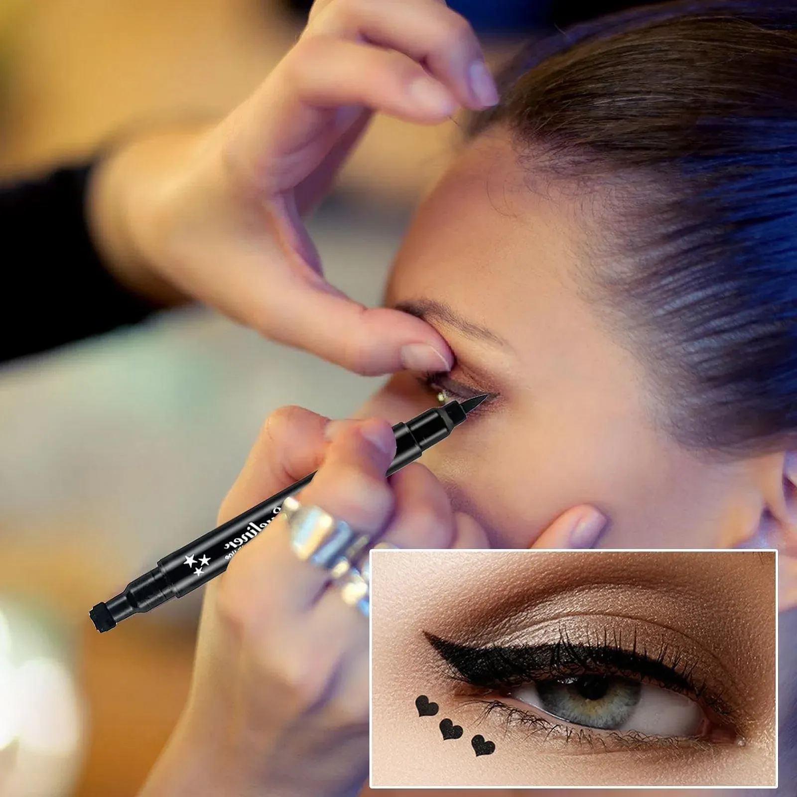 Підводка Рідка водостійка з аплікатором-штампом для макіяжу очей, фото №3