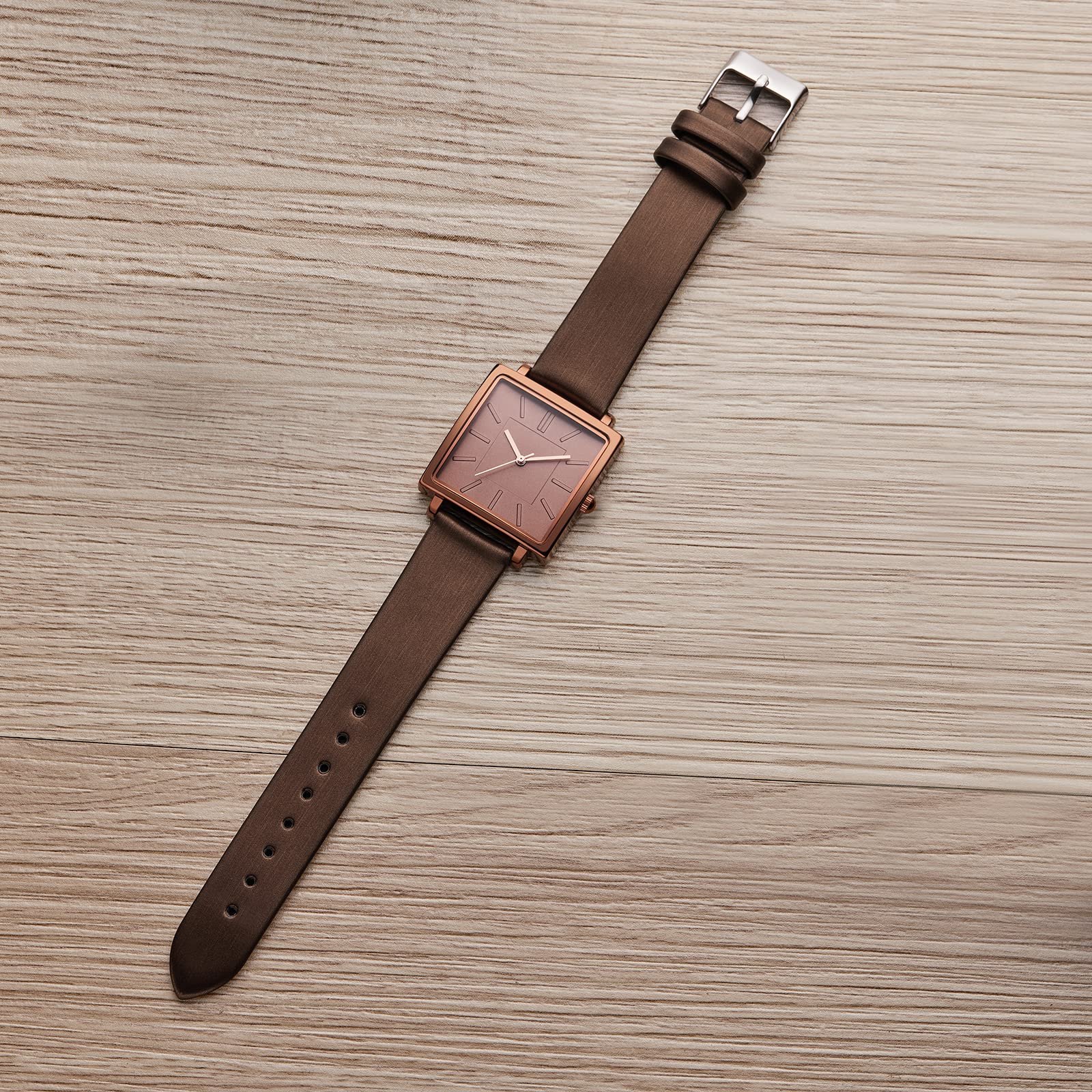 Годинник жіночий SURVAN WatchDesigner Кварцовий Круглий/Квадратний циферблат Сталь Шкіряний ремінець Водонепроникний, фото №7