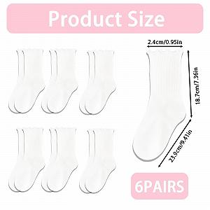 Женские носки с рюшами Белый, 6 пар synthetic.ua - Фото 1