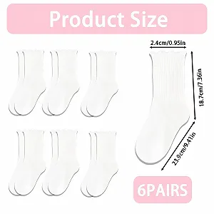 Жіночі шкарпетки з рюшами Білий, 6 пар synthetic.ua - Фото 1
