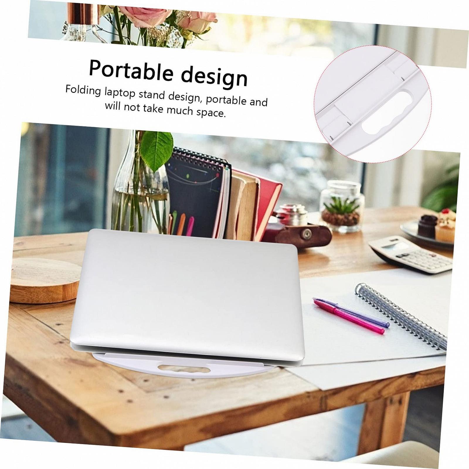 Підставка для ноутбука HOMSFOU Обертається з основою-радіатором Біла, фото №8