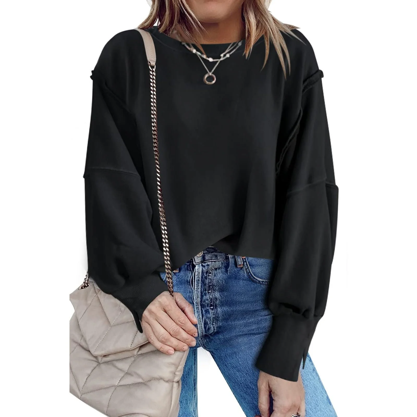 Джемпер YEBIRAL Женский С длинным рукавом, фото №2 Джемпер YEBIRAL Женский С длинным рукавом, фото №2